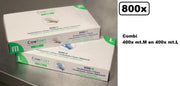 800x Handschoenen TPE Handschoen blauw maat M en L  - Combiset maat M en maat L