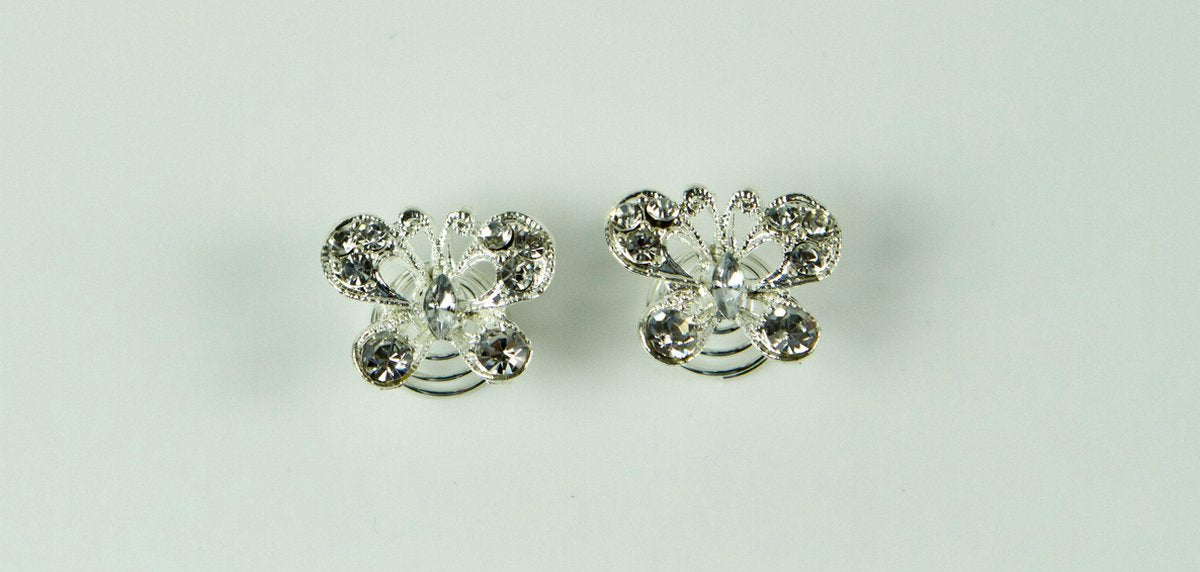 Curly's vlinder met strass