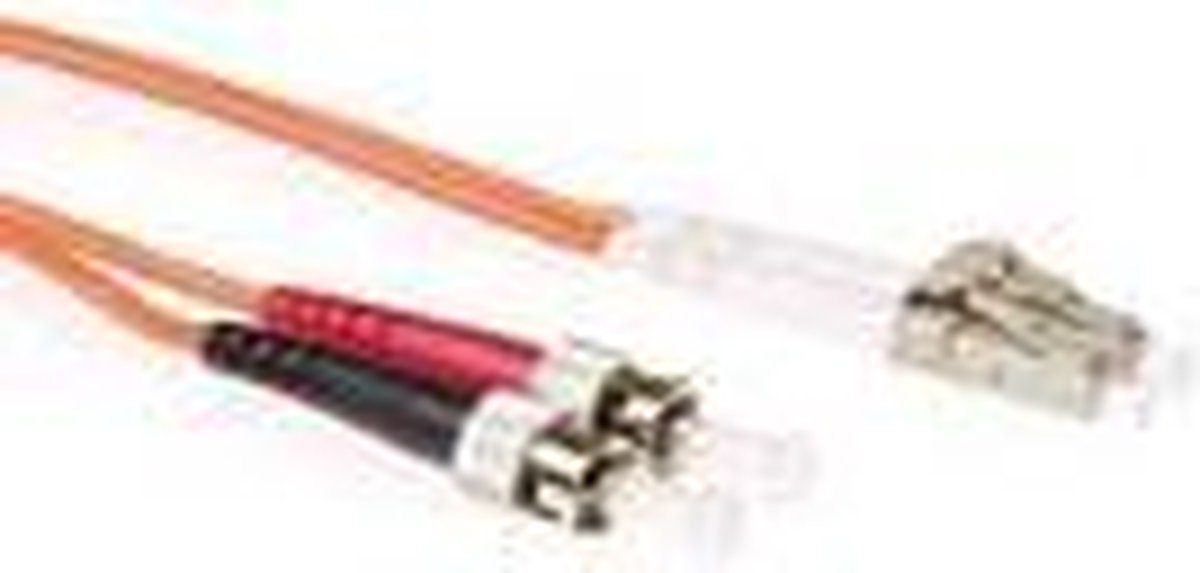 ACT 1 meter LSZH Multimode 50/125 OM2 glasvezel patchkabel duplex met LC en ST connectoren RL7501