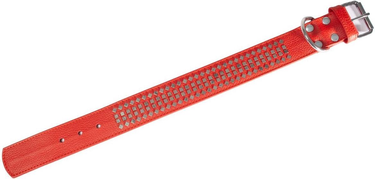Collar vintage 70cm 50mm red
