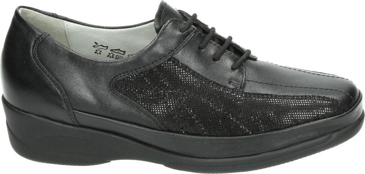 Waldlaufer 645830 K - Volwassenen Dames veterschoenen - Kleur: Zwart - Maat: 37.5