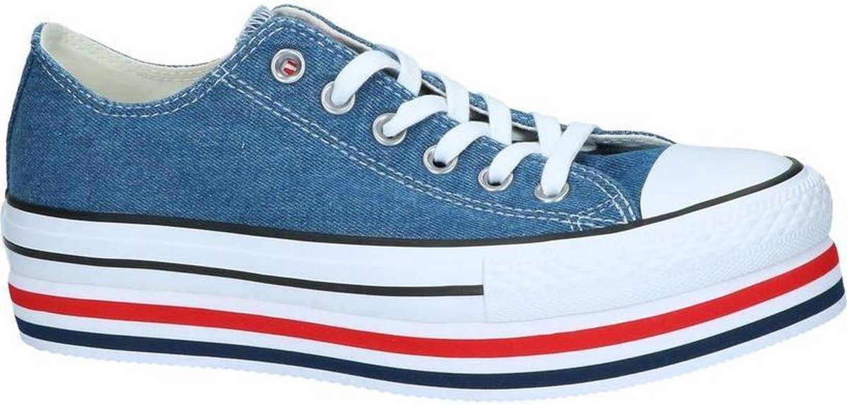 Blauwe Sneaker Converse All Star Chuck Taylor Platform Layer