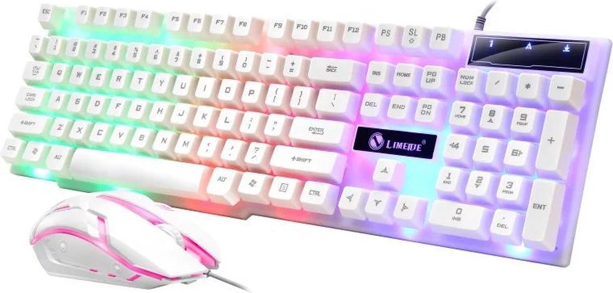 Jotechs Gaming Toetsenbord Met Gratis Muis - QWERTY - White