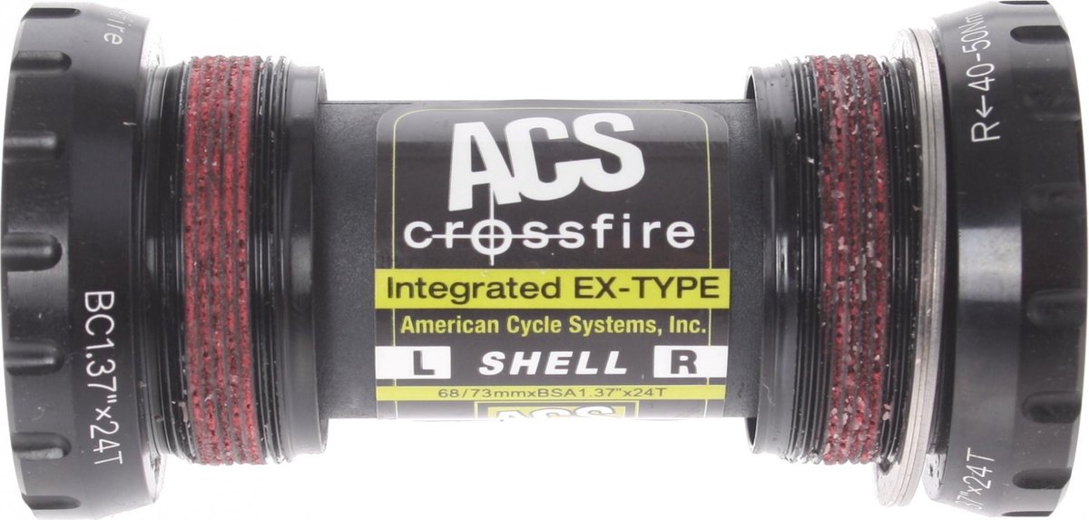 Acs Bottom Bracket Crossfire Bsa 73 X 68 Mm Zwart