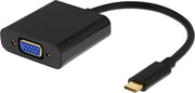 Deltaco USBC-VGA6 tussenstuk voor kabels USB3.1 Type-C VGA Zwart