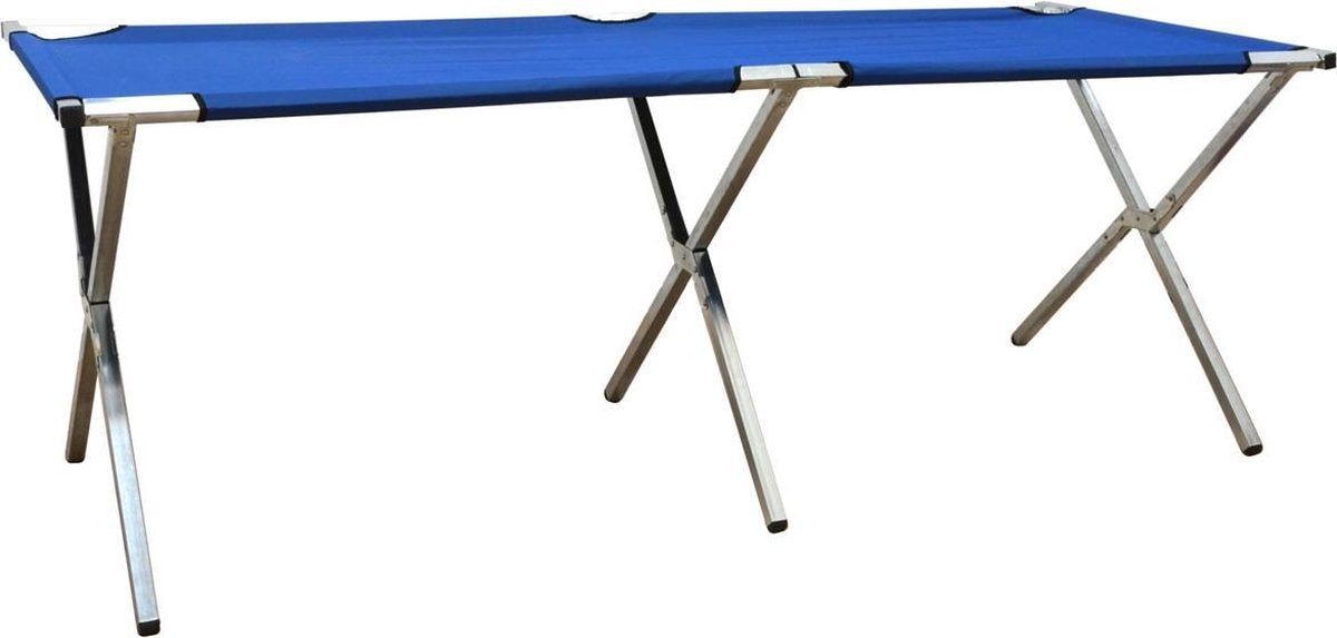 Verkoopstand verkooptafel 205x67x70 cm opvouwbaar in blauw