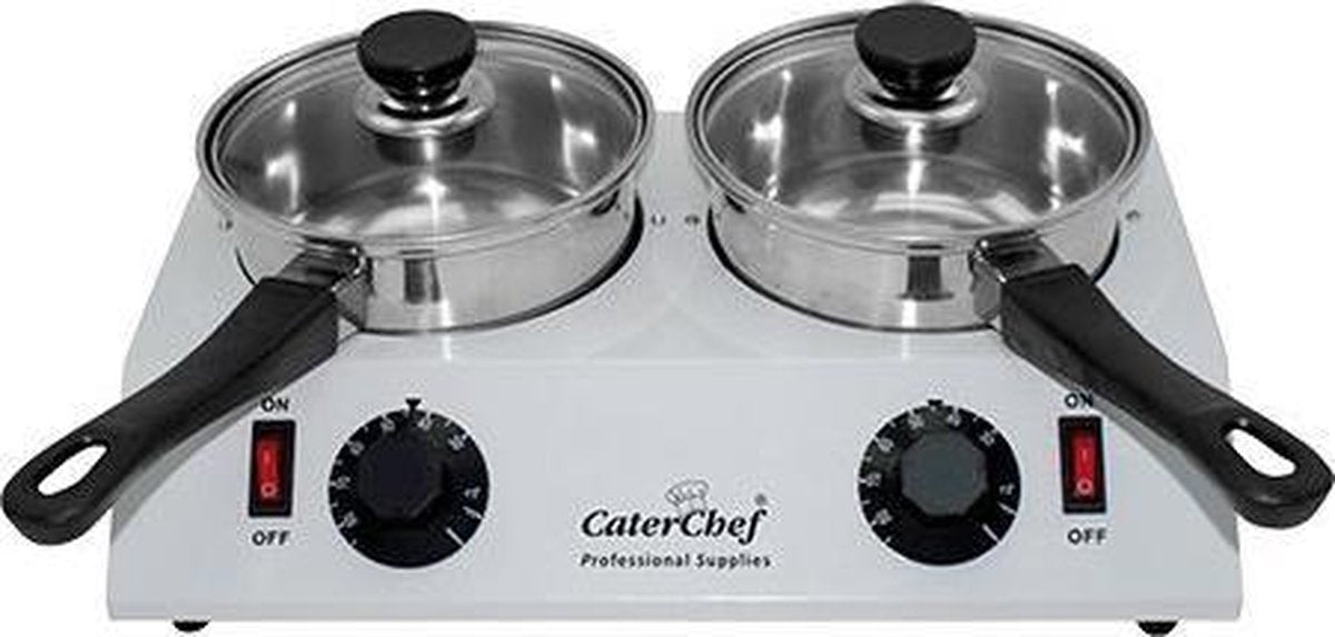 Chocolade / sauzen warmer 2 pans