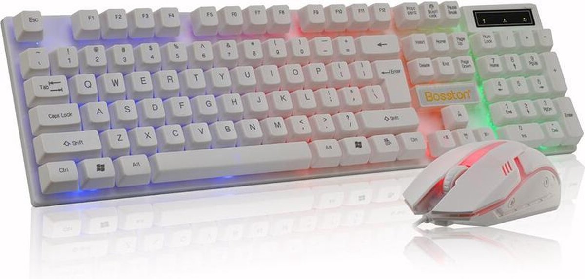 Gaming - Toetsenbord - Bosston - Bedraad - USB - Verlichting - Qwerty