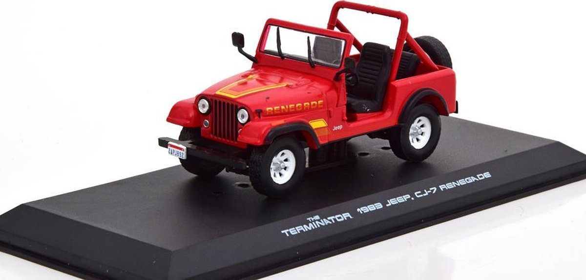 Jeep CJ-7 Renegade 1983 "The Terminator " 1-43 Rood Greenlight Collectibles