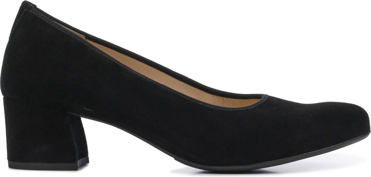 Hassia Vrouwen Suède  Pumps / Damesschoenen Blokhak hoogte 5 - 5.5 cm   - 304902 - Zwart - Maat 41