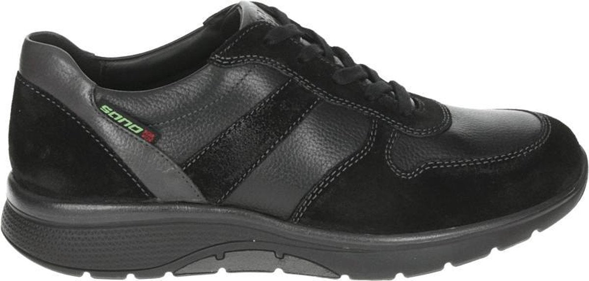 Mephisto ALAN VELOURS SANO - Volwassenen Heren sneakersVrije tijdsschoenen - Kleur: Zwart - Maat: 44
