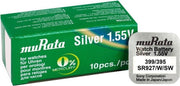 395 Knoopcel Zilveroxide 1.55 V 52 mAh Murata SR927-PBWW 10 stuk(s)
