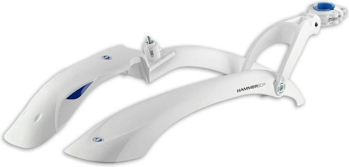 Simpla Spatbordenset Hammer Pro 24 - 29 Inch Wit/blauw