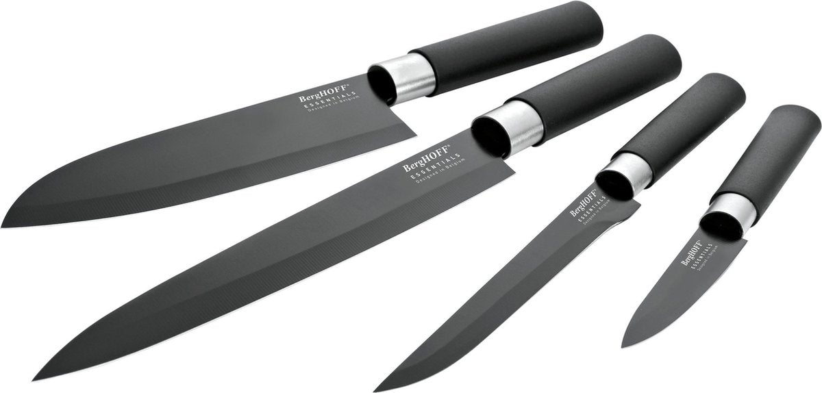 BergHOFF Essentials 4-delige keramisch messenset zwart