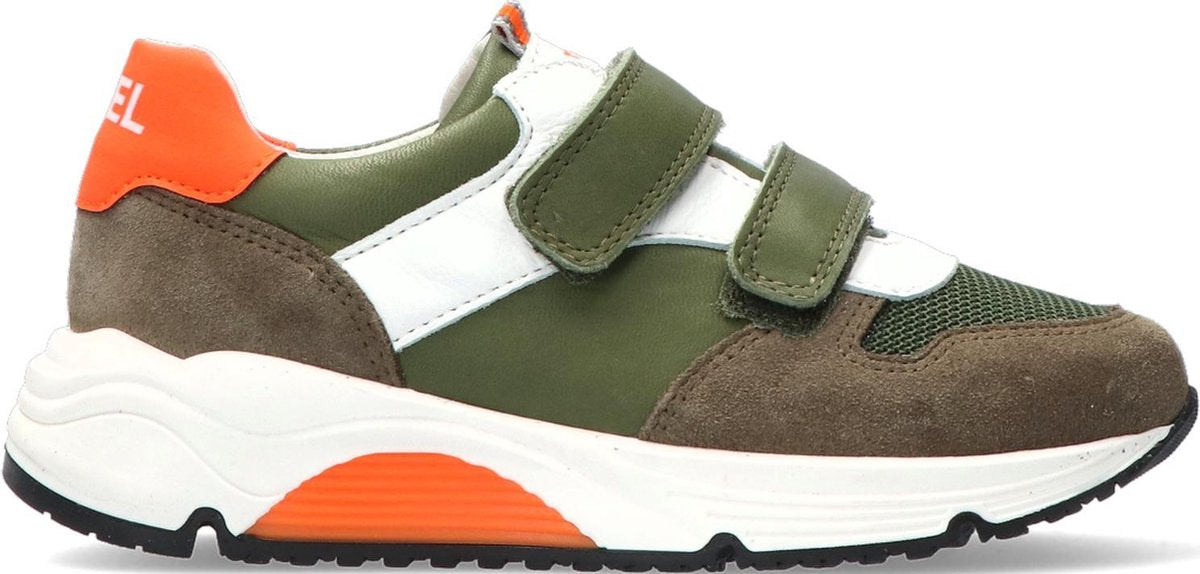 Koel4kids Ko1013 Lage sneakers - Leren Sneaker - Jongens - Groen - Maat 30