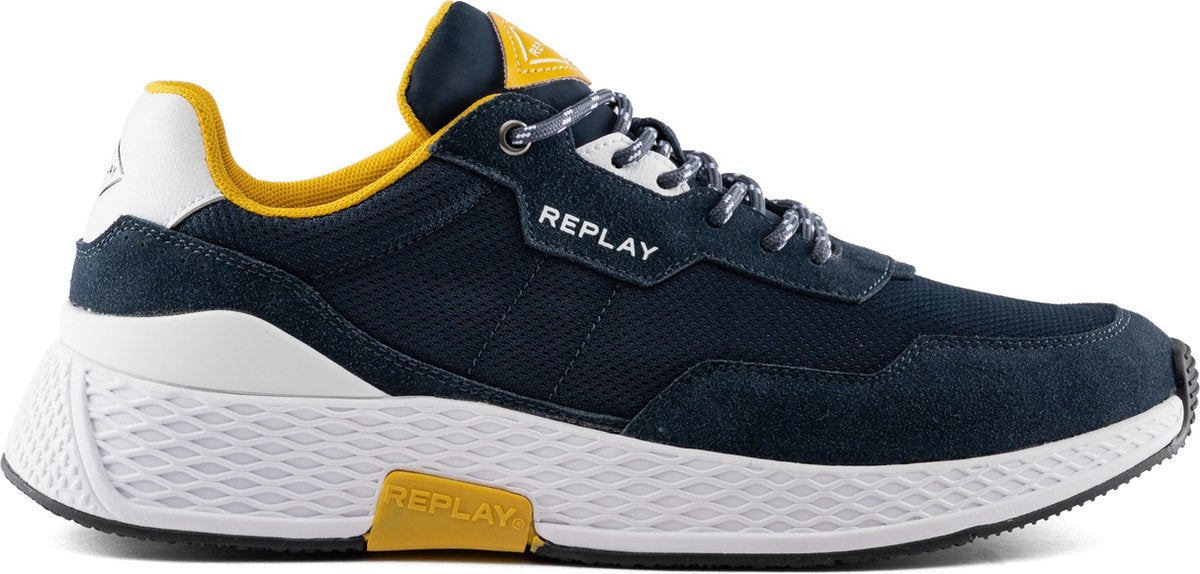 Replay Classic Check Heren Sneaker - Blauw - Maat 45