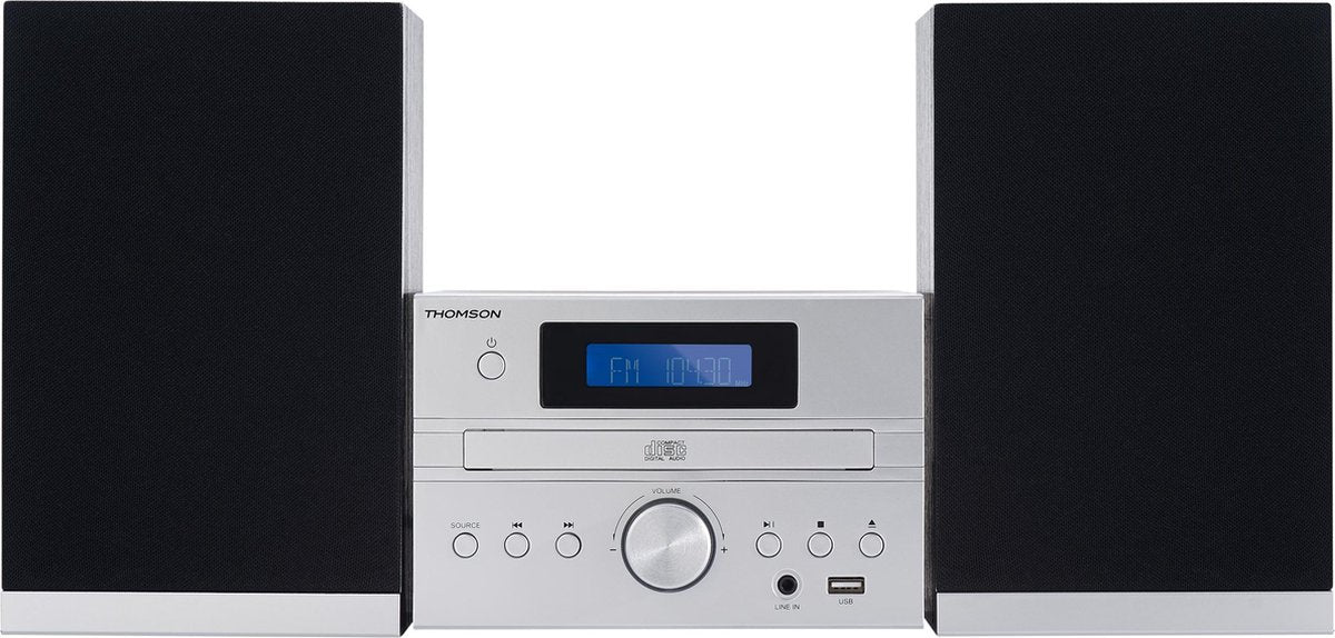 Thomson MIC122DABBT Bluetooth Microset - CD/MP3/USB/DAB+ - Zilver