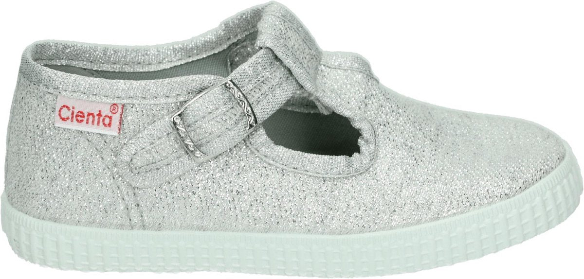 Cienta - Canvas kinderschoen - zilver - Maat 22