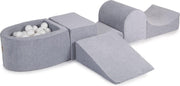 Foam Speelset met ballenbak Grijs incl 100 ballen: Wit