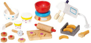 Goki Houten poppenhuis bak accessoires 22-delig