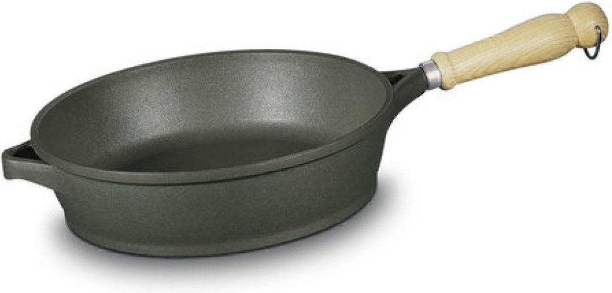 Berndes Smoorpan - Bonanza - Essenhouten Steel - 24 cm - Grijs