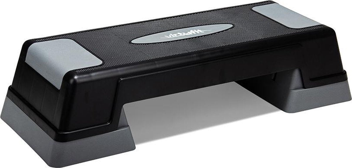 Fitness step - VirtuFit Verstelbare Aerobic Stepper - Zwart