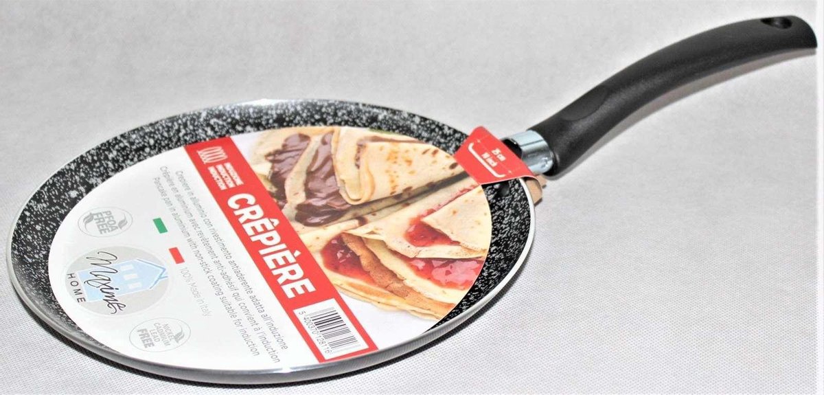 YILTEX – Pannenkoekenpan / Pannenkoekenpan Inductie / Koekenpan / Koekenpan Inductie – Ø25cm – Zwart