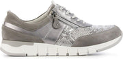 Waldlaufer Vrouwen Suède Slangenprint Lage sneakers / Damesschoenen 908009  - Grijs - Maat 38