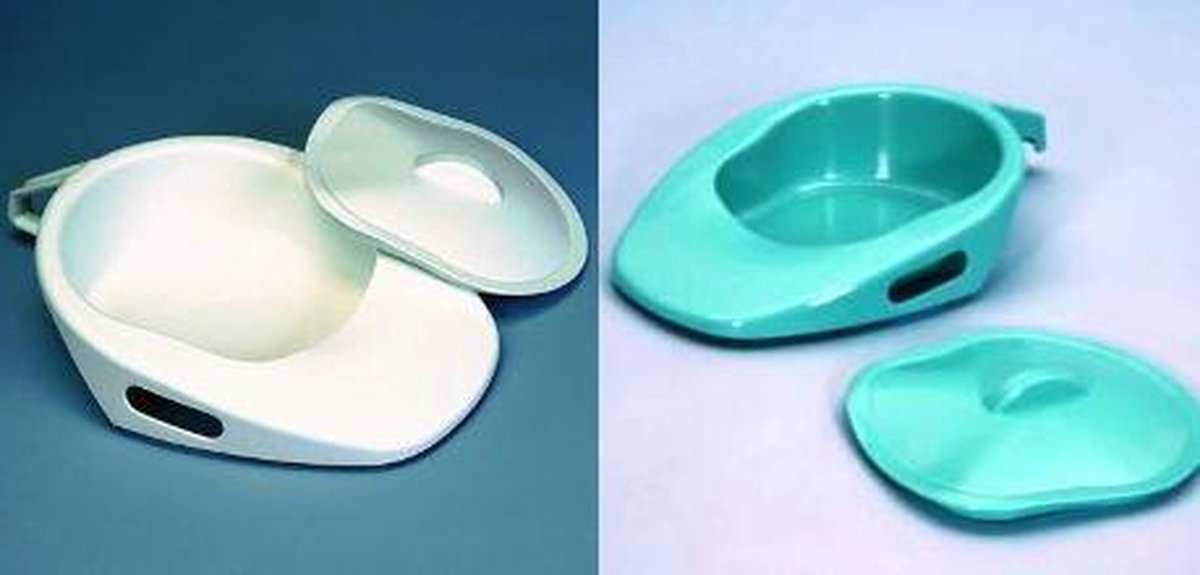Bedpan BioCote met deksel - groen polypropyleen