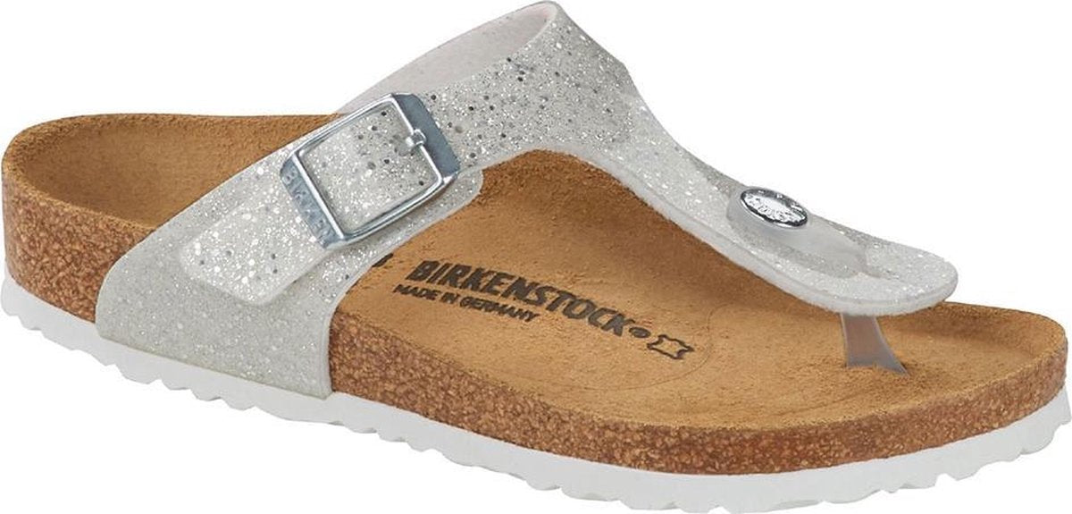 Birkenstock Slippers Gizeh Cosmic Sparkle White narrow Birko-Flor Wit Maat:30