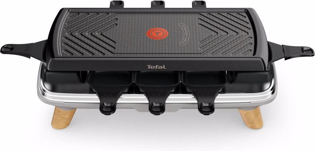 Tefal Gourmetstel Raclette 8 Personen Staal Zwart