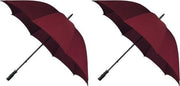 2x Golf stormparaplus bordeaux rood windproof 130 cm - Stormproof paraplus