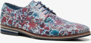 Van Beers leren heren veterschoenen met print - Wit - Maat 44