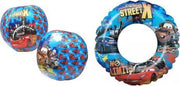 Disney Cars Set | Disney | Cars | Zwemband | Strandbal | Rood |  Blauw  | Kinderen | Auto  | Zwembad | Strand | Zwemmen | Water |
