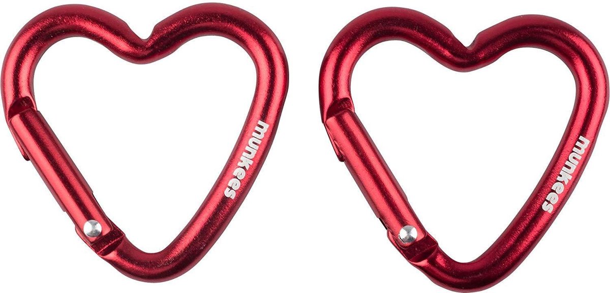 Munkees mini hart karabinier 2 stuks