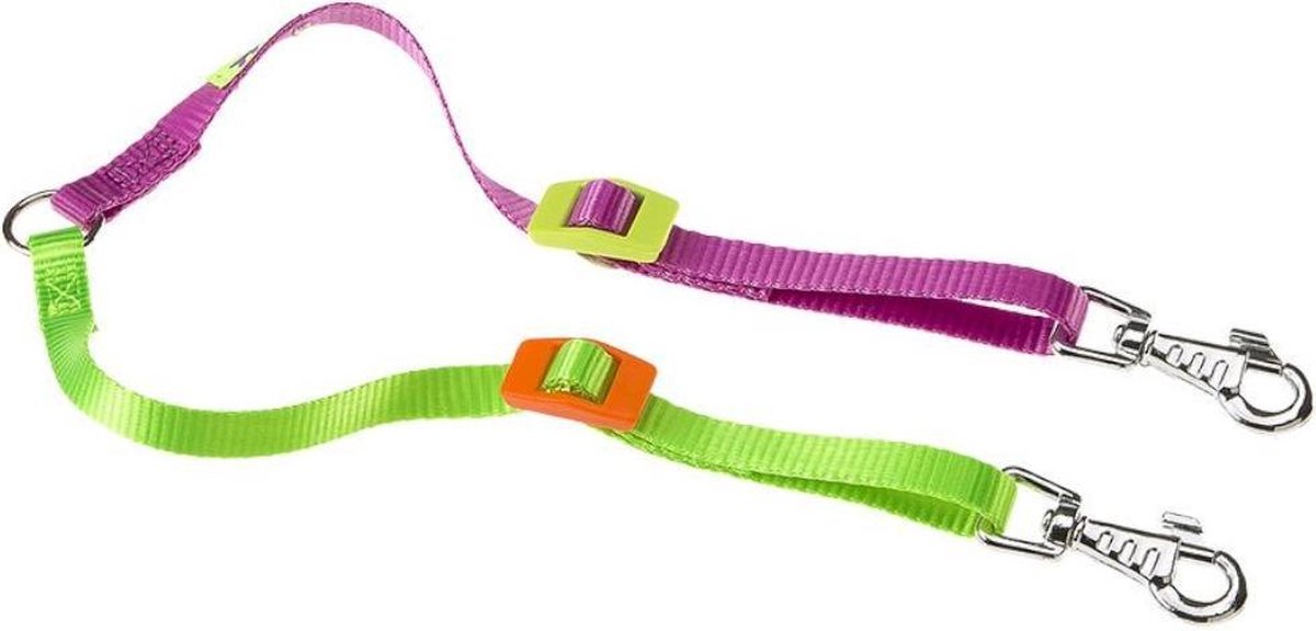 Ferplast Hondenlijn Twin 25-36 X 1 Cm Nylon Paars/groen