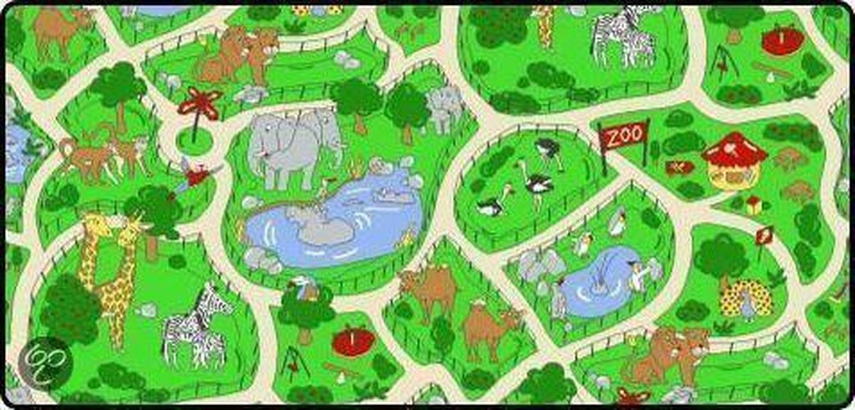 Speeltapijt Dierentuin - 140x200cm
