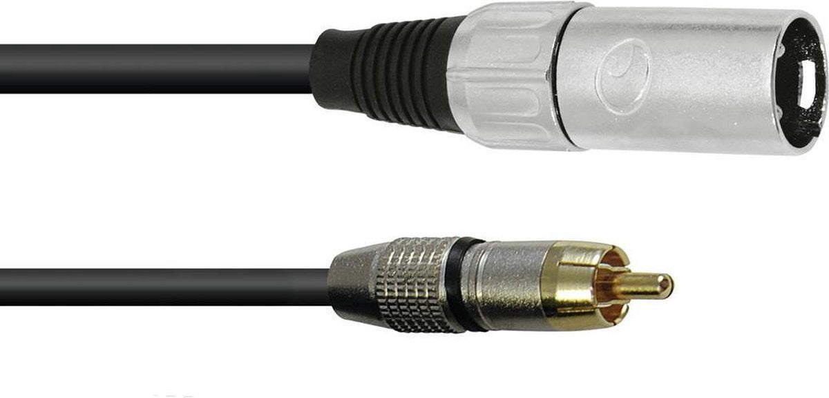 OMNITRONIC Adaptercable XLR(M)/RCA(M) 0.2m bk