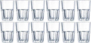 12x Drinkglazen/waterglazen transparant 400 ml - Limonade/sap glas 12 stuks