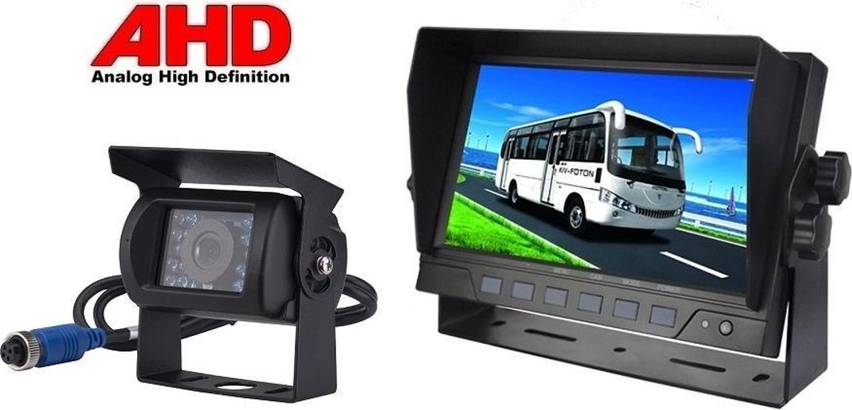 AHD set 7 inch Achteruitrijcamera set model V7 camera CM052 - Auto / Camper / Caravan / Vrachtwagen / Landbouwmachines