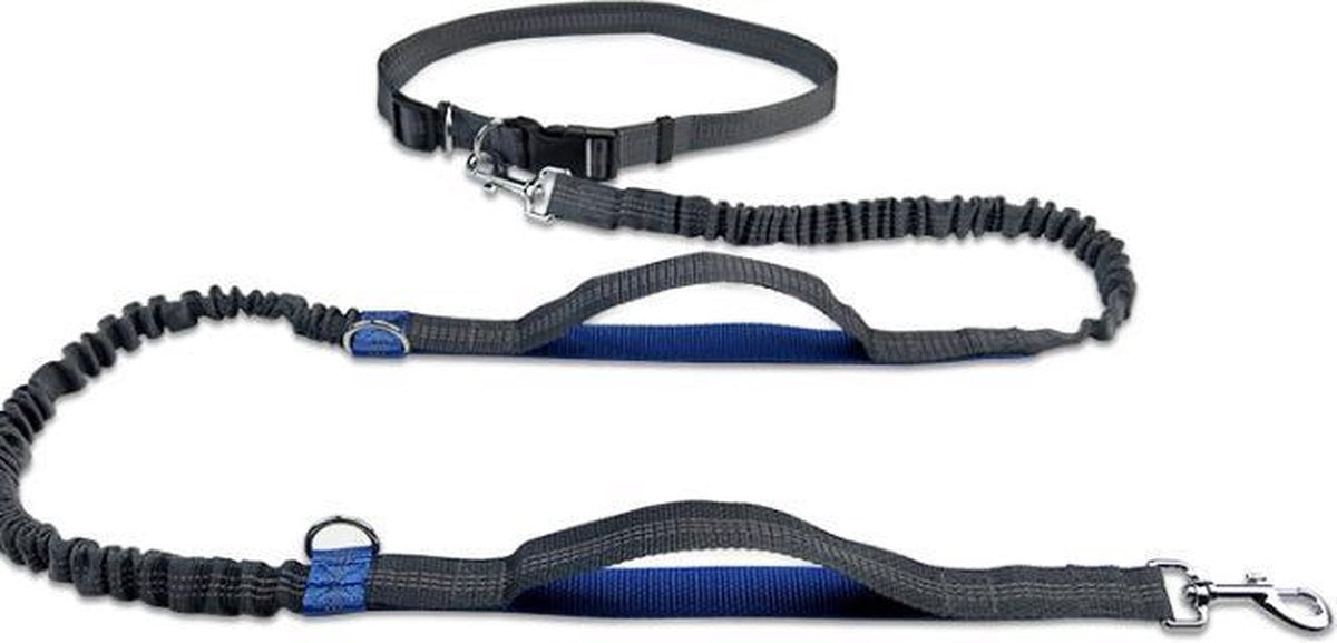 KCMultisupplies - Hardloopriem Hond – Heupriem – Hardlopen – Dog Running Leash – Blauw