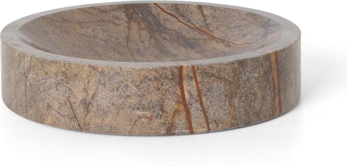 Ferm Living - Decoratieve Schaal - Scape Bowl - Rood/Bruin Marmer