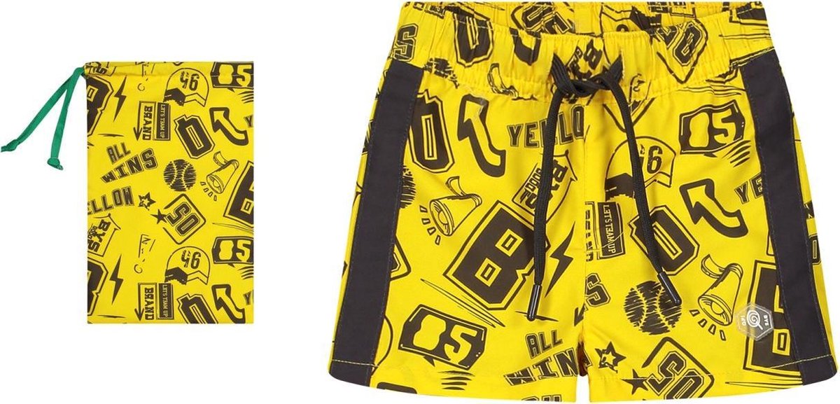 Quapi zwem short Benny empire yellow text