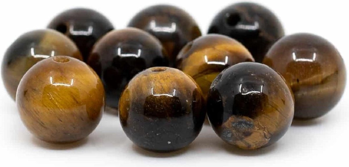 Edelsteen Losse Kralen Tijgeroog – 10 stuks (8 mm)