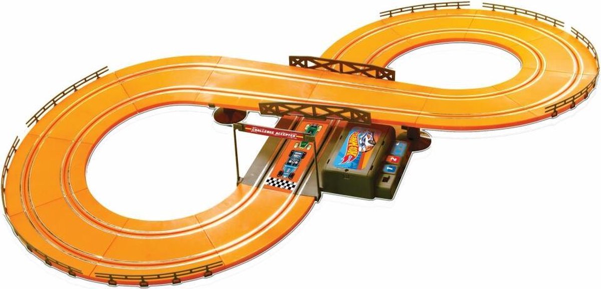 Hot Wheels Slot Car Track Racebaan + 2 Auto’s en 2 Controllers + Licht