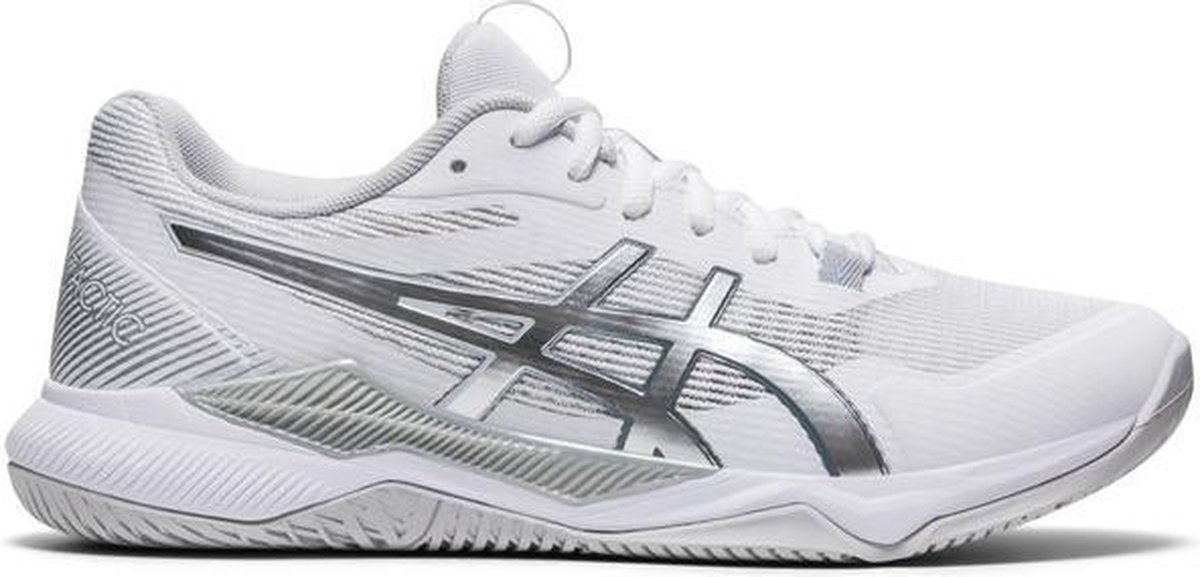 ASICS GEL-Tactic Dames - wit/zilver - maat 38