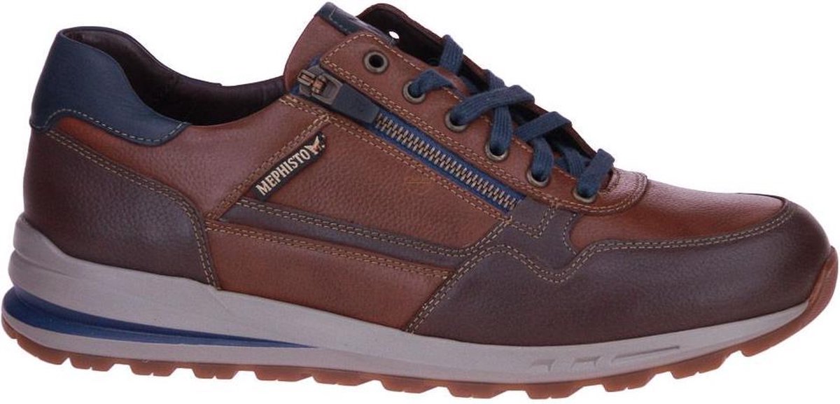 Mephisto Bradley Veterschoenen Sneakers Bruin Combi 45