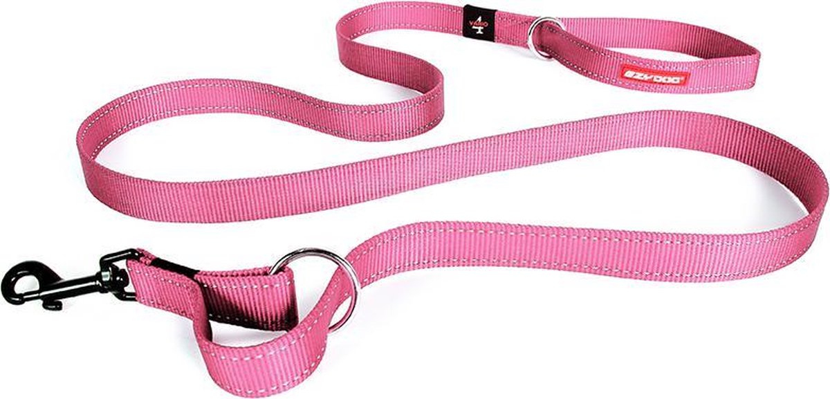 EzyDog Vario 4 - Hondenlijn / riem - 25mm breed - Roze