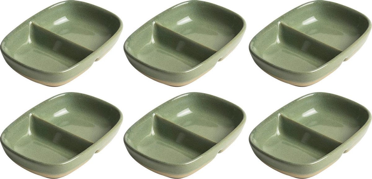 2-vaks Dipper groen - set 6 stuks