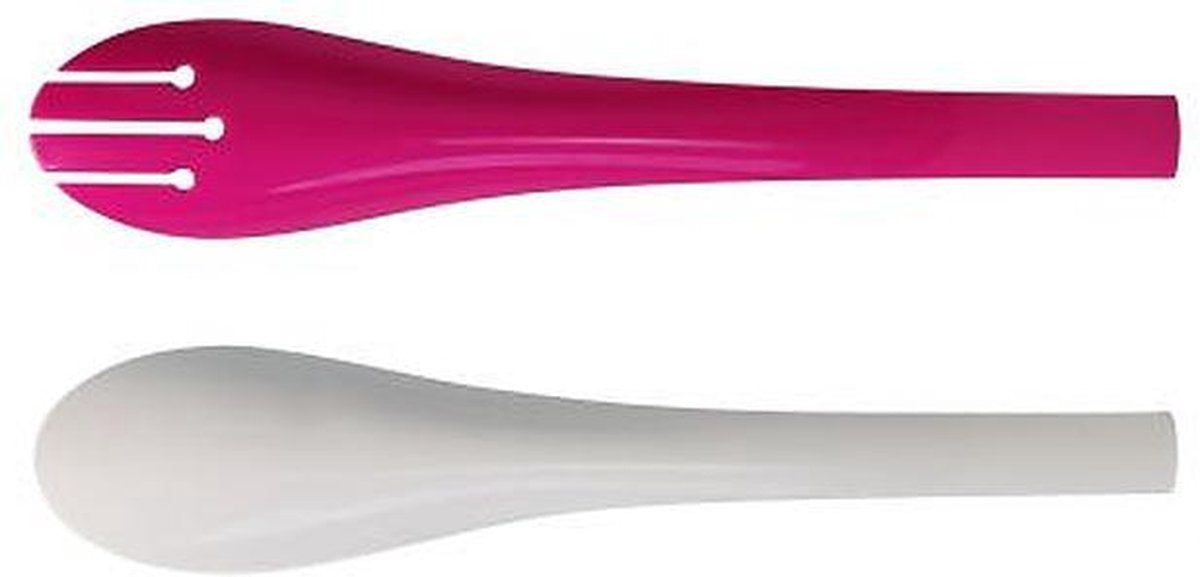 Cookut - Saladebestek - Saladecouverts - Roze/Wit